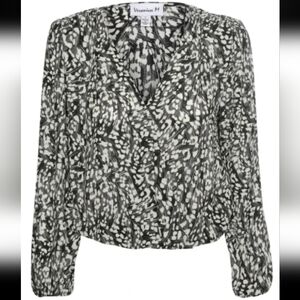 Veronica M Monochrome Patterned Blouse